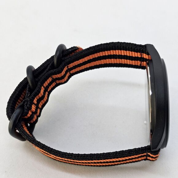 Field Military Men's Watch 42MM Black Case Dial Black Orange Canvas Band Straps‎ - Picture 13 of 16